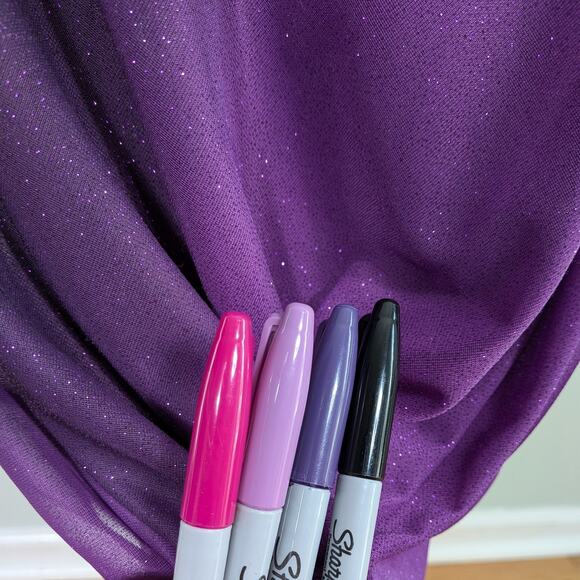 Vintage Nites Prom Dress Maxi Gown 6 Purple Y2K Fairy Goth Ombre Whimsigoth Bow - Picture 9 of 13